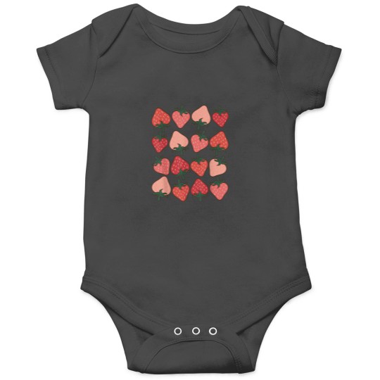 Discover Strawberry Pattern Fruitarian Berry Strawberries Onesies