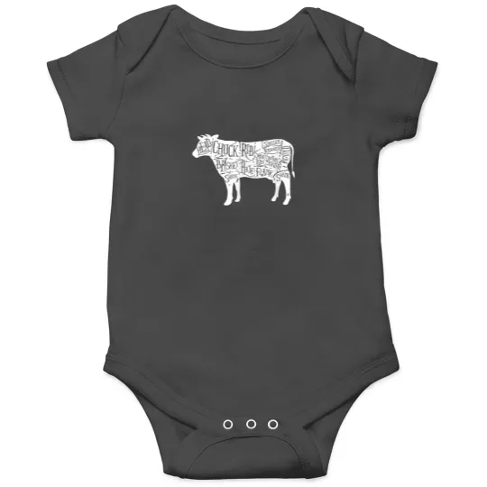 Discover Cow Butcher Tees Beef Cuts Diagram Onesies