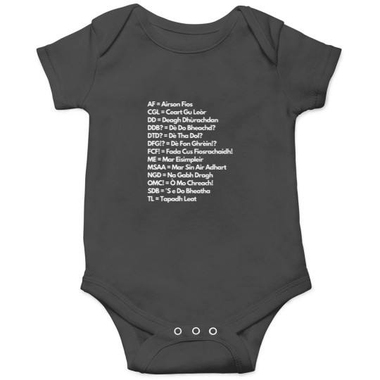 Discover Scottish Gaelic Abbreviations Onesies