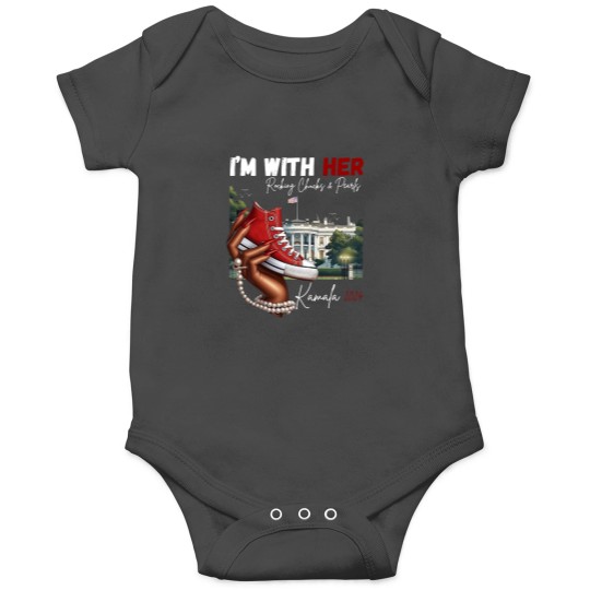 Discover Im With Her:  Rocking Chucks and Pearls, Kamala Harris Onesies, Presidential Elect