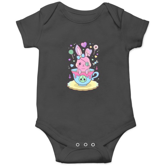 Discover Kawaii Pastel Goth Cute Creepy Occult Rabbit Onesies