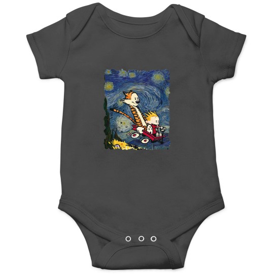 Discover Calvin and Hobbes Graphic Stary Night 1 Onesies