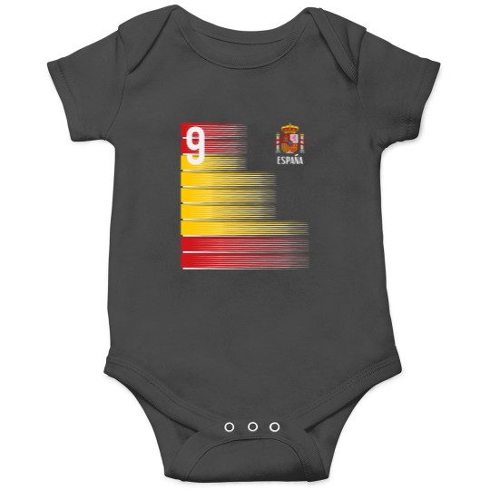 Discover Spain Number 9 Espana Spanish Soccer Fan Men Women Kids Boys Onesies