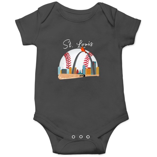 Discover Saint Louis Red Cardinal T New Skyline Ball Design Onesies