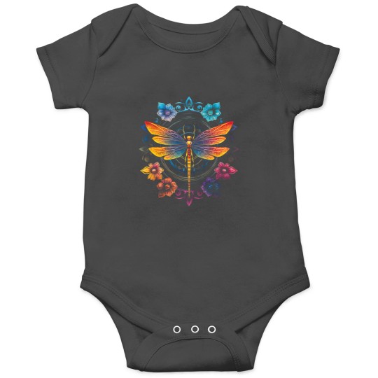 Discover Mandala Chakra Dragonfly Onesies