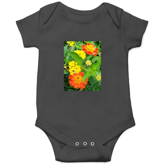 Discover yellow and orange flower Onesies