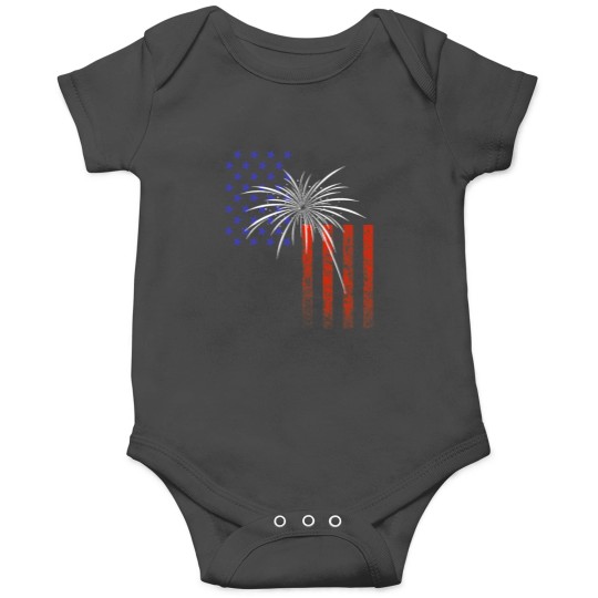 Discover 4th of July American Flags and Firework Onesies