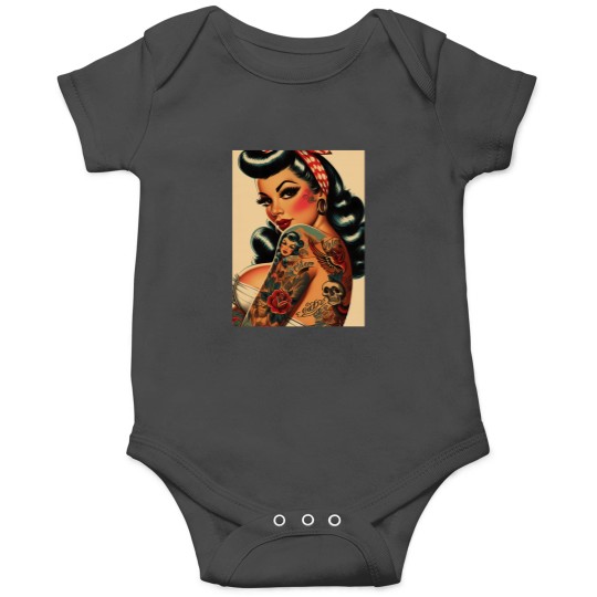 Discover Old School Tattoo Pin Up Onesies