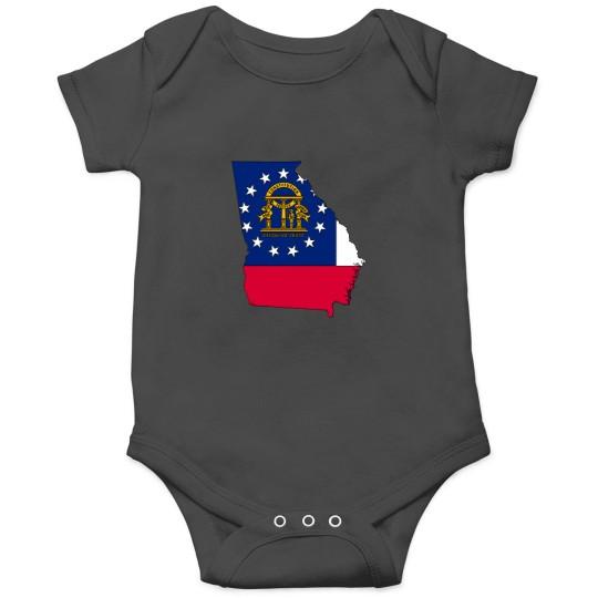 Discover Georgia Map With Georgia State Flag Onesies