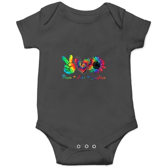 Discover Peace Love Sunshine Sunflower Hippie Tie Dye Onesies