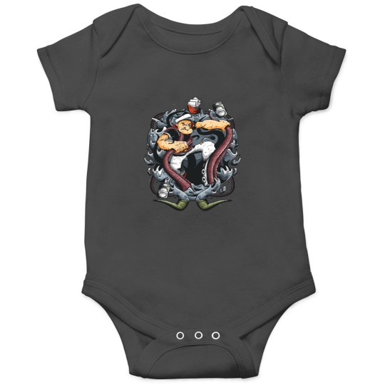 Discover popeye fighting monster Essential Onesies