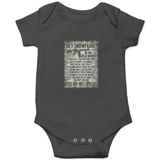Discover Hey Snowflake In The Real World on back Onesies