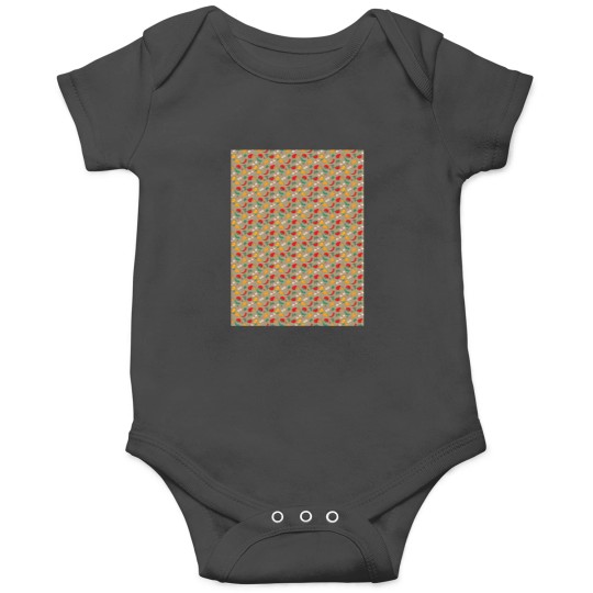 Discover What_s for dinner (pattern on grey-green background) Graphic Onesies