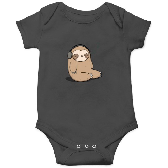 Discover Kawaii Cute Sloth Listening To Music Onesies