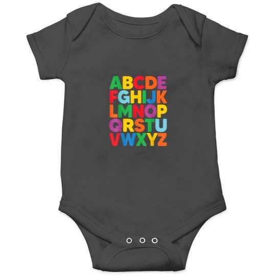 Discover ABCs Shirt Alphabet Colorful Letters Reading Kid Onesies