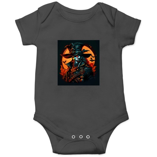 Discover Spooky Pirate Comic Cartoon for Halloween Onesies