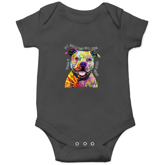 Discover Beware Pitbull They Will Steal Your Heart Onesies, Pit Bull Onesies