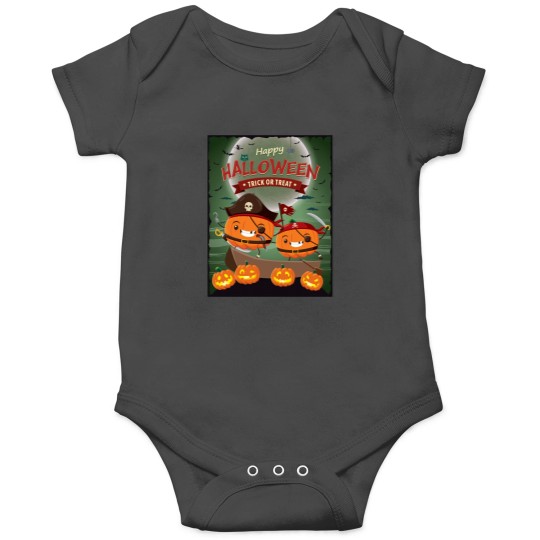 Discover cute pumpkin plays the role of a pirate Onesies