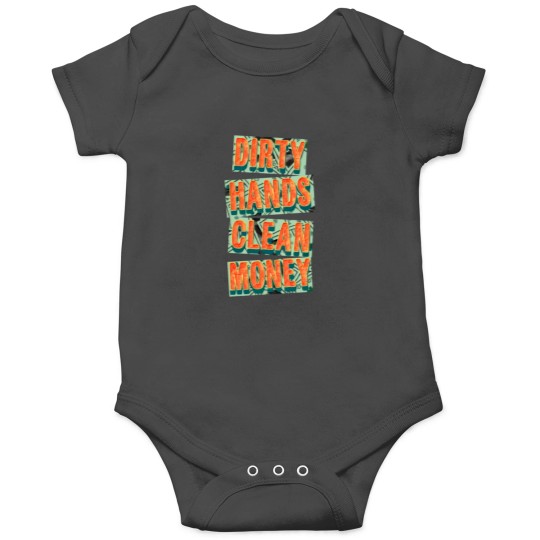 Discover dirtys Hands Clean Money Blue Background Onesies