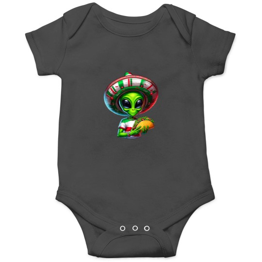 Discover Alien Taco Cinco De Mayo Men UFO Mexico Flag Som Onesies