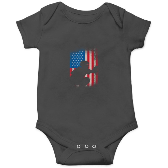 Discover American flag baseball catcher design USA flag b Onesies