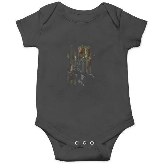 Discover American Flag Camo Camouflage Outdoor Antlers El Onesies