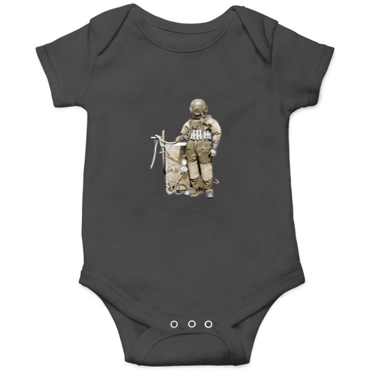 Discover Vintagess Diver with Divingss Helmet and a Wheel Pump URM Onesies