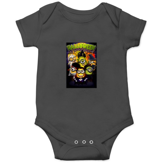 Discover Unisex Halloween Minions Jersey Short Sleeve Onesies