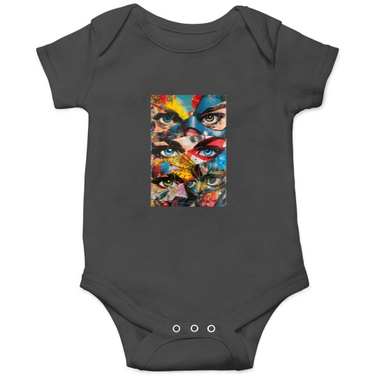 Discover Superhero Vision  Modern Pop Art Collage Print Onesies