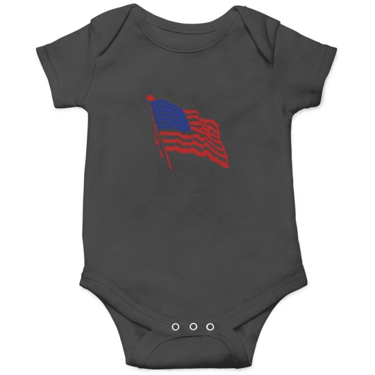 Discover Waving American Flag 1393 Onesies