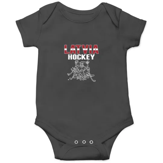 Discover Latvia Ice Hockey Fans Jersey Latvian Hockey Tea Onesies