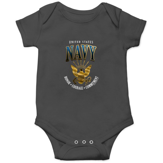 Discover UNITED STATES NAVY HONORCOURAGECOMMITMENT Onesies