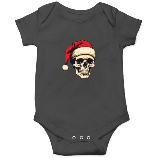 Discover A Skull With Santa Clauss Hat Onesies
