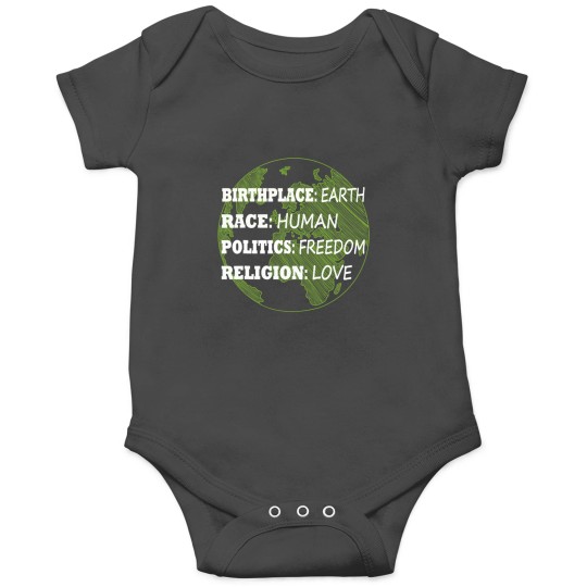 Discover Birthplace Earth Race Human Politicss Freedom Love Onesies