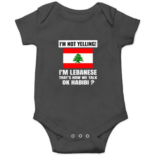 Discover Im Not Yelling Im Lebanese Lebanon Flag Funny Unisex Onesies