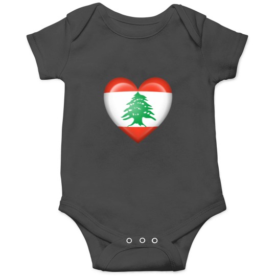 Discover Lebanese Heart Flag Onesies