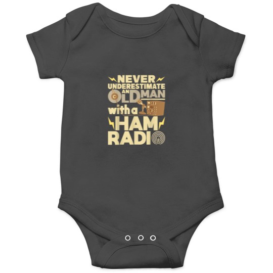 Discover Never Underestimate An Old Man With A Ham Radio Onesies