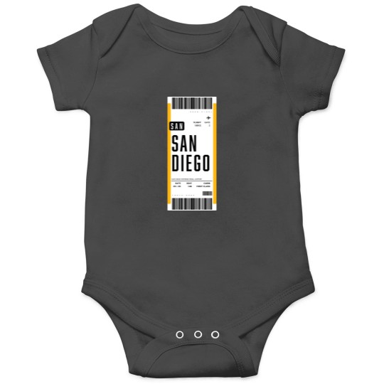 Discover San Diego Boarding Pass Plane Ticket Onesies