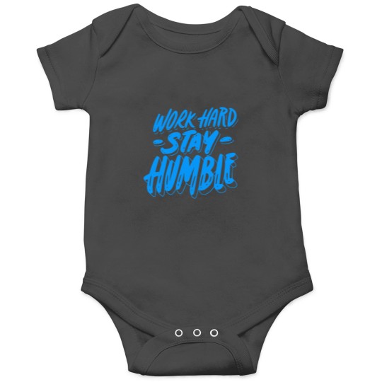 Discover Work Hard Stay Humble Sticker Onesies