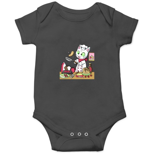 Discover Cute Kawaii Breakfast White Cat Onesies