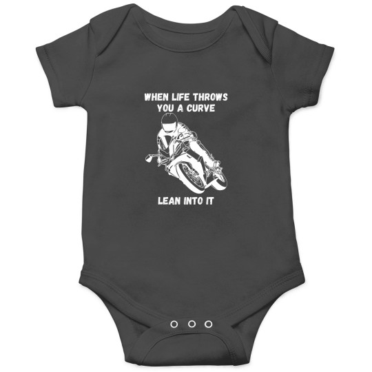 Discover If life throws you a curve funny motorcycle saying quote Onesies