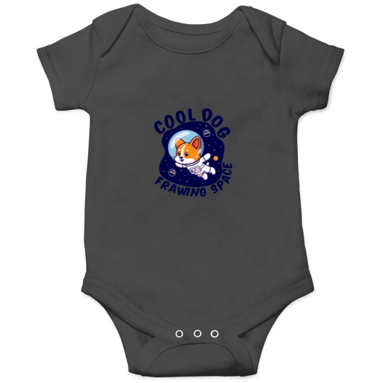 Discover Space Dog - Cool Dog Frawing Space Gift Onesies