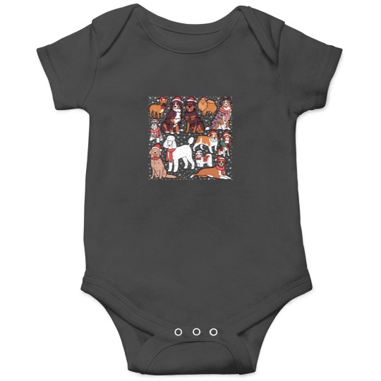 Discover Cute Christmas Dogs Pattern Onesies