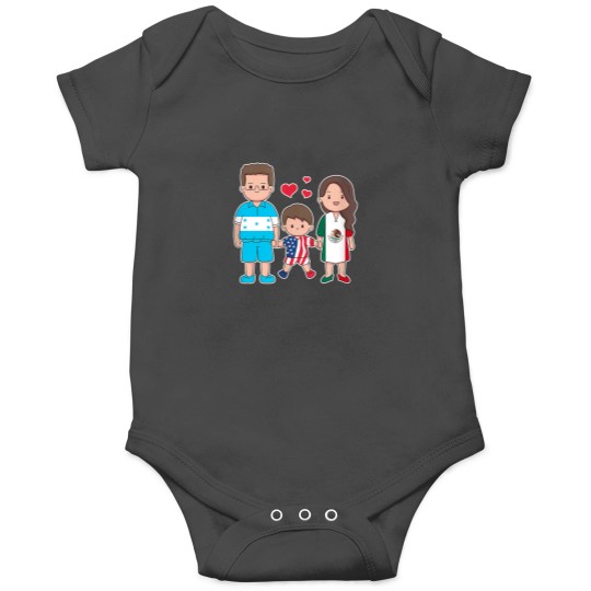 Discover Multicultural family Honduras USA and Mexico Onesies