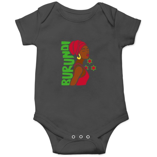 Discover Burundi Burundian Flag African Woman Ethnic Design Black Heritage Active Onesies