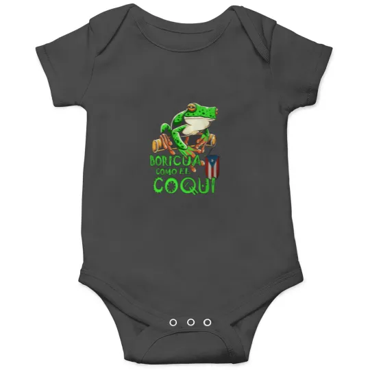 Discover Puerto Rico Frog Puerto Rican Roots Coqui Taino Onesies