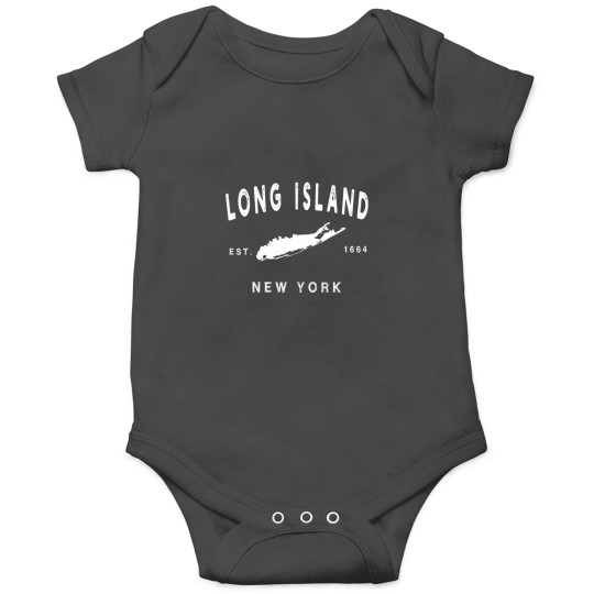 Discover Long Island NY Souvenir Tee Native Long Islander Map NYC Onesies