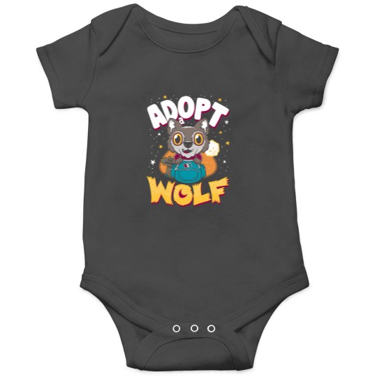Discover Adopt A Wolf- Creepy Cute Cartoon - Kawaii Werewolf Onesies