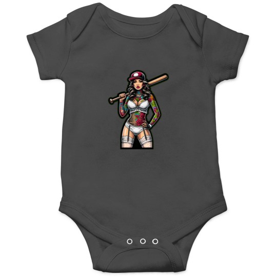 Discover Pinup Baseball Player Onesies