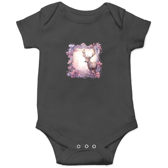Discover Adorable Reindeer Cute Winter Animals Watercolor Onesies